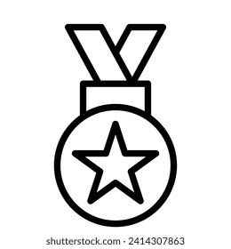 Medal Vector Line Icon Design