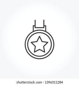 Medal vector out line icon