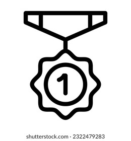 Medal Vector Thick Line Icon For Personal And Commercial Use.
