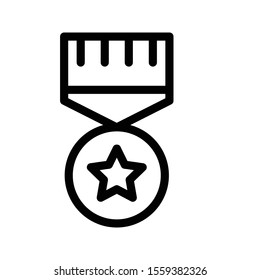medal vector thin line icon 