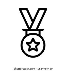 medal vector thin line icon 