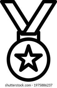 medal vector thin line icon