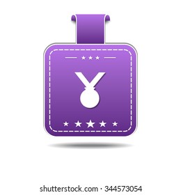 Medal Violet Vector Icon Design