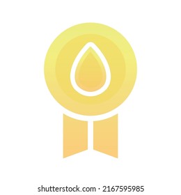 icono de plantilla de diseño de degradado del logotipo de agua de medalla