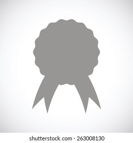 Medal web black icon on a white background. Vector symbol