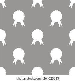 Medal white and black seamless pattern for web design. Vector symbol
