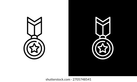 Vector de conjunto de iconos blancos de medalla