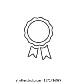 Medal, winner, winner flat vector icon. Breast cancer awareness. Black and white ribbon. vector icon World Breast Cancer Day concept. Vector illustration. vector icon Women's Health Concept