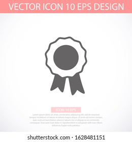 Medal, winner, winner flat vector icon. Breast cancer awareness. Black and white ribbon. vector icon World Breast Cancer Day concept. Vector illustration. vector icon Women's Health Concept