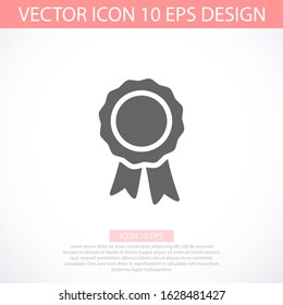 Medal, winner, winner flat vector icon. Breast cancer awareness. Black and white ribbon. vector icon World Breast Cancer Day concept. Vector illustration. vector icon Women's Health Concept