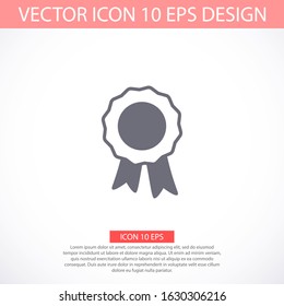 Medal, winner, winner flat vector icon. Breast cancer awareness. Black and white ribbon. vector icon World Breast Cancer Day concept. Vector illustration. vector icon Women's Health Concept