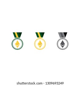 Medal Winner Logo,
Eth Crypto currency Vector