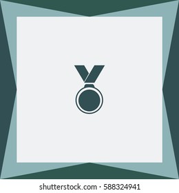 Medal,  Winner prize symbol  Vector Icon.
