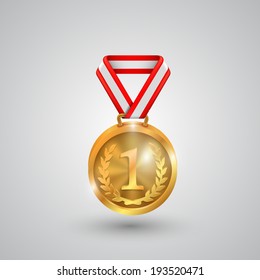 Medal winner. Vector