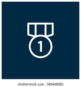 Medal winner vector icon