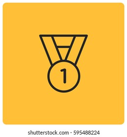 Medal winner vector icon