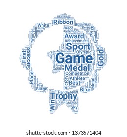 medal word cloud. tag cloud about medal
