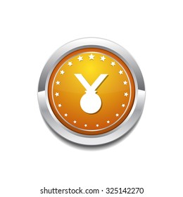 Medal Yellow Vector Icon Button