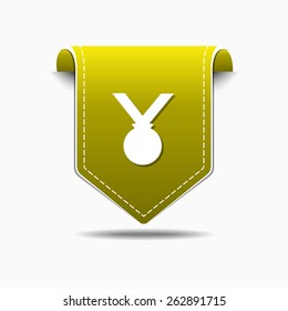 Medal Yellow Vector Icon Design