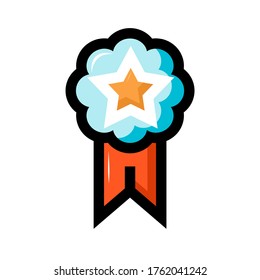 Medal,Award and badge Icon. Flat line icon style