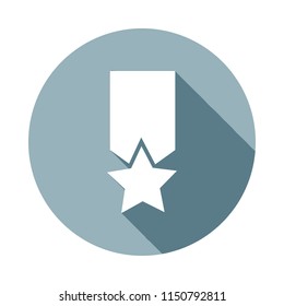 medalicon in Flat long shadow. One of web collection icon can be used for UI/UX