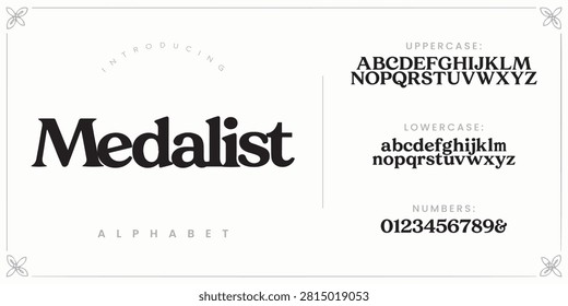 Medalist font classic editorial serif typeface for luxury magazines and high end fashion