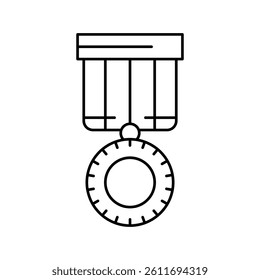 medallion award line icon vector. medallion award sign. isolated contour symbol black illustration