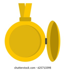 Medallion with blank space for photo icon flat isolated on white background vector illustration