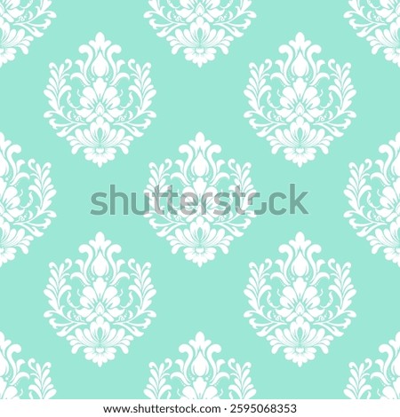 Medallion damask repeat pattern.damask floral seamless vector. floral pattern design ornament.