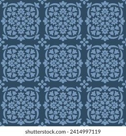 Medallion Damask tile repeat pattern vector file