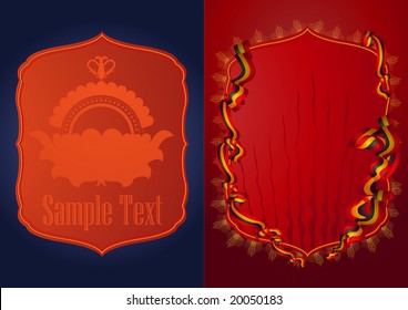 Medallion, emblem, card
