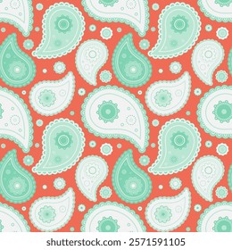 Medallion floral on meditating ethnic. Romance repetition by paisley seamless. Textured classical trend herb. Modern indian, curly hand-drawn.