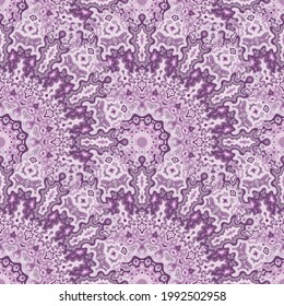 Medallion floral seamless pattern. Oriental ethnic vector graphic design. Weave retro fractal flower seamless ornament. Interior decoration print.