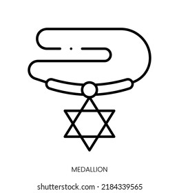 medallion icon. Linear style sign isolated on white background. Vector illustration