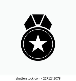 Medallion Icon. Medal, Winner Symbol - Vector.