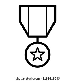Medallion Icon Vector on Line Art Style. EPS 10.