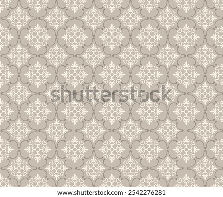 Medallion like snowflakes seamless Design
