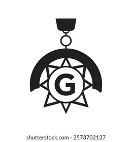 Medallion Logo combine with letter G vector template