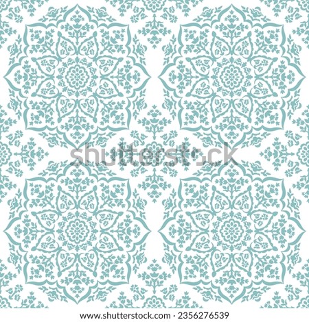 medallion pattern floral medallion damask repeat tile design vector Stock photo © 