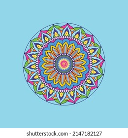 Medallion pattern mandala vector with background template design
