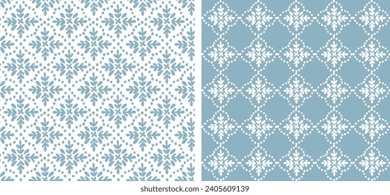 medallion tile floral block print repeat pattern vector file