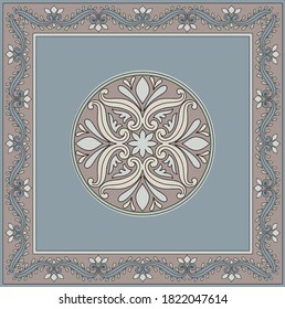 Patrón multicolor Medallion Vintage de estilo turco, indio. Se puede usar un patrón sin fin para cerámica, papel pintado, linóleo, textil, fondo de página web. Vector