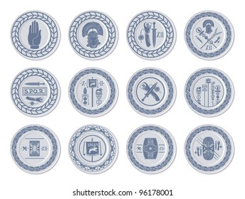 Medallions of Ancient Rome, vector