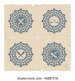 Medallions corsairs 1, vector
