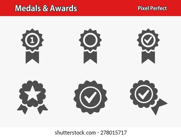 Medals & Awards Icons. Professional, pixel perfect icons optimized for both large and small resolutions. EPS 8 format.