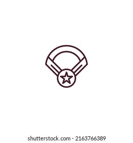 Medals Filled line icon. linear style sign for mobile concept and web design. Medals Line vector icon. Symbol, logo illustration. Vector graphic
