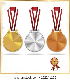 Medals  - gold, silver and bronze