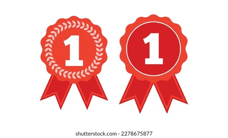 Medals icon. Medal game. Vector set illustration.