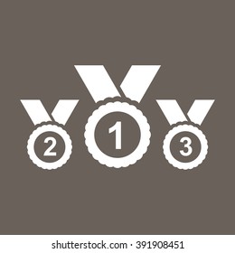 Medals Icon on Dark Gray Color. Eps-10.