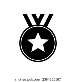 Icono de medallas sobre fondo blanco - Ilustración vectorial simple
